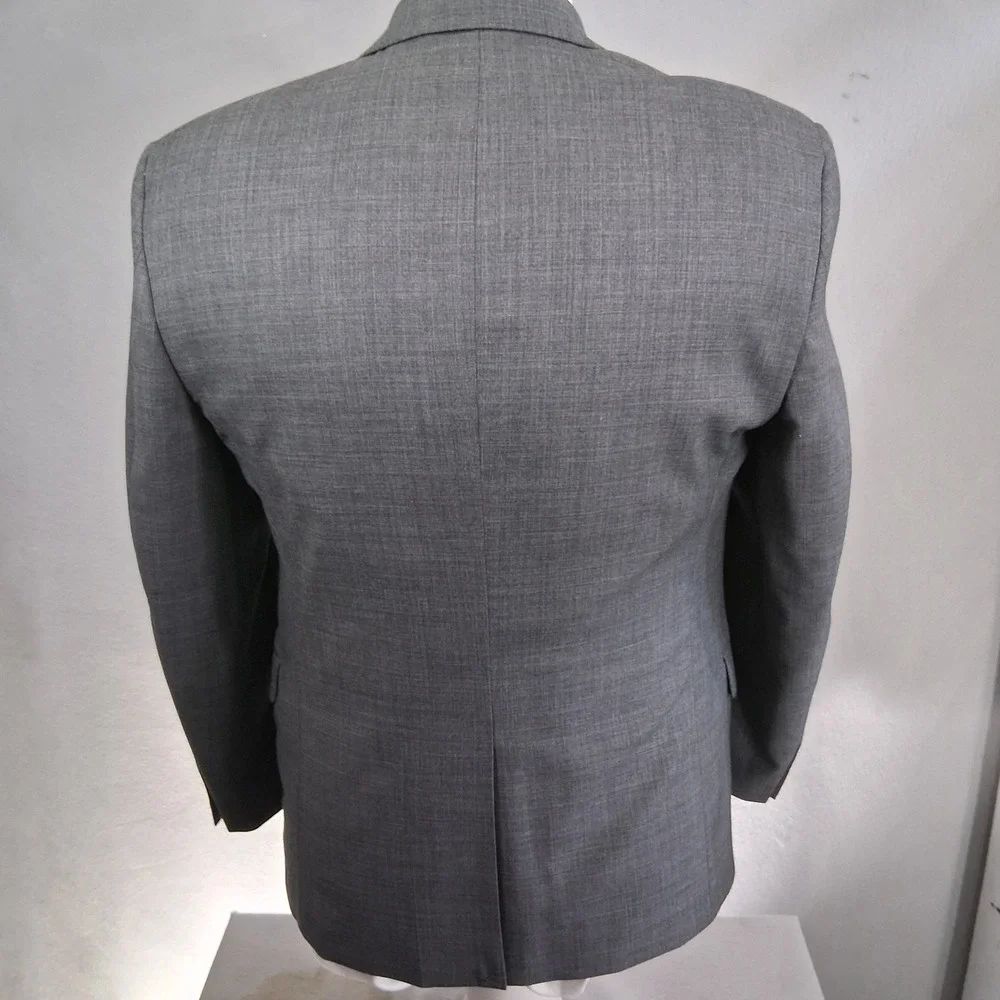 Lauren Ralph Lauren Sport Coat 38S Gray Crosshatch Wool Natural Stretch Blazer